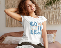 Coffee Shirt PNG, Retro Striped Coffee Png, Trendy Coffee Product Image 2