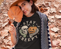 Stay Creepy PNG, Retro Dripping Skeleton Halloween Png Product Image 4
