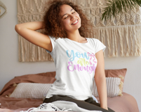 Preppy You Are Enough SVG PNG | Coquette Christian Shirt Product Image 4