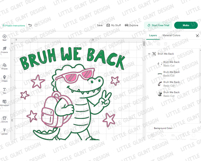 Back to School Alligator Teacher PNG SVG | Bruh We Back SVG Product Image 5