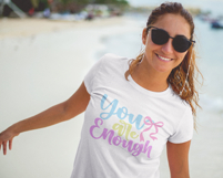 Preppy You Are Enough SVG PNG | Coquette Christian Shirt Product Image 5