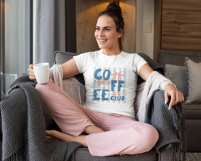 Coffee Shirt PNG, Retro Striped Coffee Png, Trendy Coffee Product Image 3