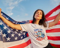 Chill the Fourth Out PNG, 4th of July Crocodile Kids Shirt Product Image 3