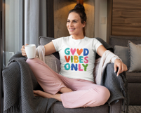 Good Vibes Only PNG, Mental Health Png, Hand Painted Product Image 2