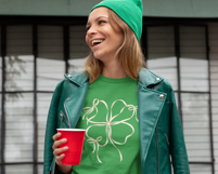 Preppy Shamrock PNG | St Patricks Day Coquette Bow | Lucky Product Image 3