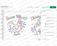 Guess What Chicken Butt SVG Bundle | Front and Back PNG Product Image 4