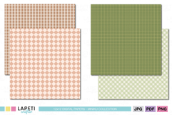 Collection of coordinating craft paper designs