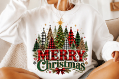 Plaid and Leopard Print Christmas Trees design Product Image 2