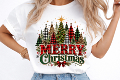 Plaid and Leopard Print Christmas Trees design Product Image 3