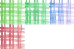 Plaid Cute Watercolor Digital Papers Background Product Image 3