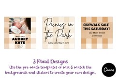 Plaid Instagram Post Templates for Canva