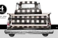 Halloween Farm clipart; Watercolor clipart; sublimation designs; Watercolor Vintage art; Plaid pickup truck clipart; old truck watercolor; black &amp; white plaid truck; transport; vehicle; retro; classic Plaid Vintage Truck Clipart; old car; vintage; auto; p