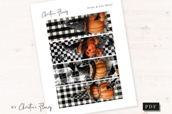 Printable Plaid Pumpkin Bookmarks Product Image 3