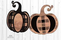 Plaid Pumpkin SVG | Fall SVG Laser Cut Files Product Image 1