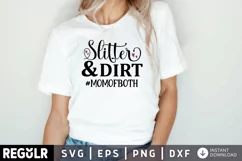 Slitter & dirt momofboth SVG, Mom Hustle SVG Design Product Image 1