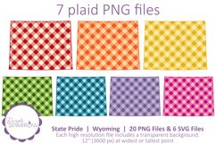 Plaid Wyoming State Clip Art - PNG Files in a rainbow of colors