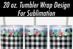 20 oz Tumbler Sublimation PNG | Buffalo Plaid Christmas Tree Product Image 2