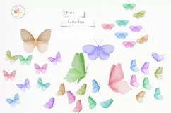 Butterflies Watercolor Clipart Png Product Image 3