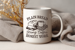 Honest Work SVG - Plain Bread Strong Coffee Vintage PNG Product Image 2