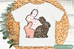 Girl Easter PNG | Leopard Easter PNG | Kids Sublimation Product Image 1