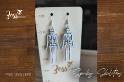 Skeleton Earrings SVG | Halloween Laser Cut File |spooky Product Image 1