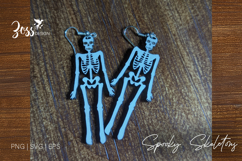 Skeleton Earrings SVG | Halloween Laser Cut File |spooky Product Image 2