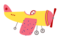 12 Hand-Drawn Cute Airplanes Clipart - Whimsical Product Image 7
