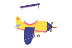 12 Hand-Drawn Cute Airplanes Clipart - Whimsical Product Image 6
