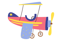 12 Hand-Drawn Cute Airplanes Clipart - Whimsical Product Image 5