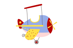 12 Hand-Drawn Cute Airplanes Clipart - Whimsical Product Image 4