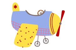 12 Hand-Drawn Cute Airplanes Clipart - Whimsical Product Image 13