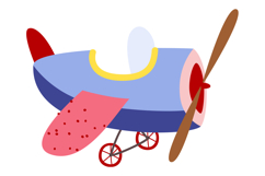 12 Hand-Drawn Cute Airplanes Clipart - Whimsical Product Image 11