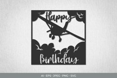Plane Birthday Papercut Product Image 1