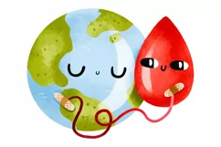 Blood donor day. Medical illustration, health care Product Image 2