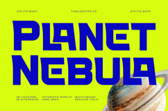 Planet Nebula - Futuristic Display Sans Serif Product Image 1