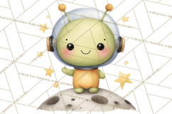 Cosmic Companions Clipart PNG, Cute Alien Creatures Product Image 2