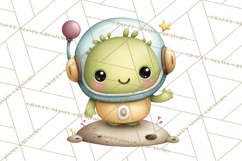 Cosmic Companions Clipart PNG, Cute Alien Creatures Product Image 3