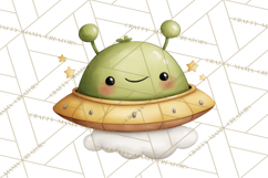 Cosmic Companions Clipart PNG, Cute Alien Creatures Product Image 3