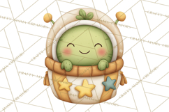 Cosmic Companions Clipart PNG, Cute Alien Creatures Product Image 2