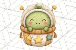 Cosmic Companions Clipart PNG, Cute Alien Creatures Product Image 2
