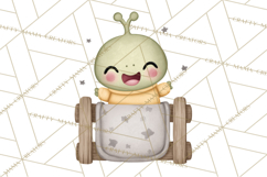 Cosmic Companions Clipart PNG, Cute Alien Creatures Product Image 4