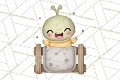 Cosmic Companions Clipart PNG, Cute Alien Creatures Product Image 4