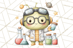 Cosmic Companions Clipart PNG, Cute Alien Creatures Product Image 5