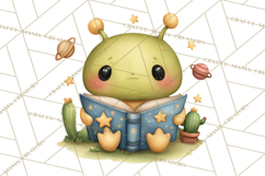 Cosmic Companions Clipart PNG, Cute Alien Creatures Product Image 3