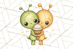 Cosmic Companions Clipart PNG, Cute Alien Creatures Product Image 3