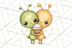 Cosmic Companions Clipart PNG, Cute Alien Creatures Product Image 3