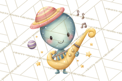 Cosmic Companions Clipart PNG, Cute Alien Creatures Product Image 2