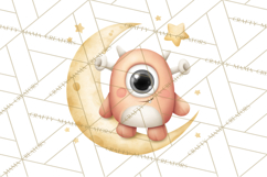 Cosmic Companions Clipart PNG, Cute Alien Creatures Product Image 4