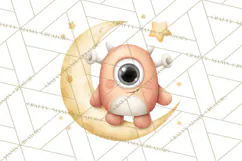 Cosmic Companions Clipart PNG, Cute Alien Creatures Product Image 4
