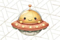 Cosmic Companions Clipart PNG, Cute Alien Creatures Product Image 5